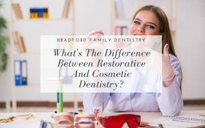 What distinguishes restorative dentistry from cosmetic dentistry and how do they differ?